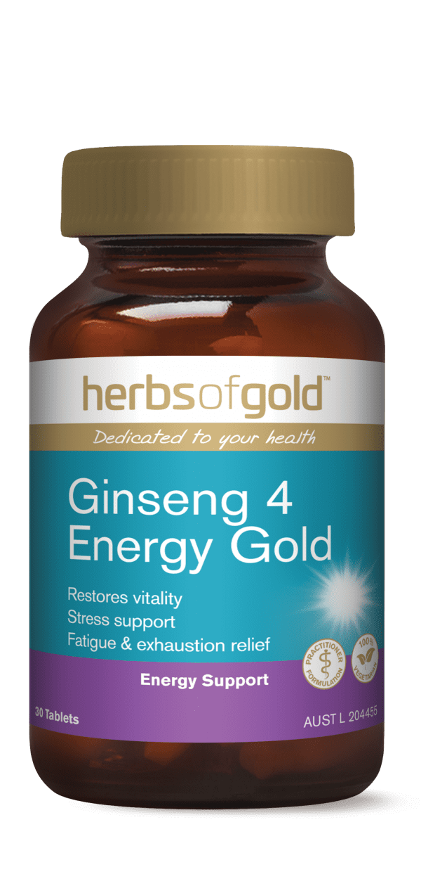 Herbs of Gold Ginseng 4 Energy Gold 30 Tablets
